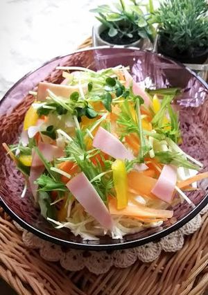 ☆彩りサラダ☆人参ドレッシングで~~^^-レシピのメイン写真