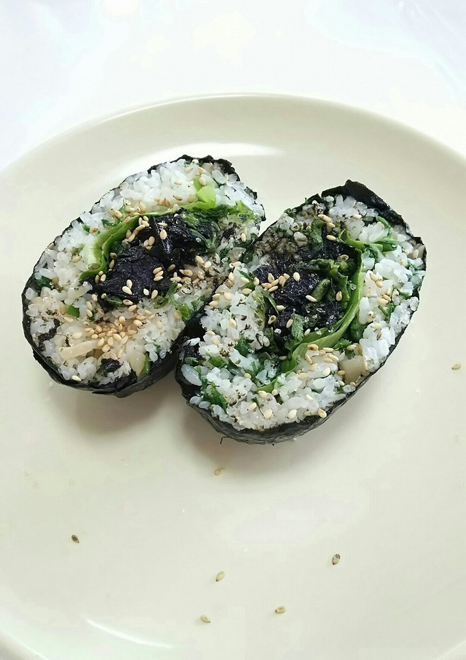 わさび菜と海苔のおにぎらず-レシピのメイン写真