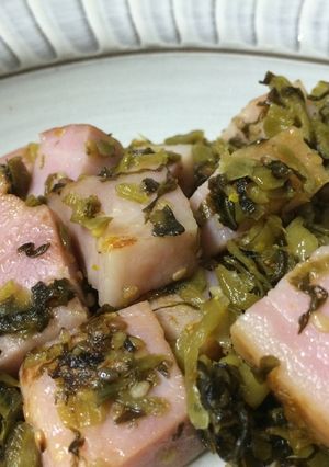 ☆超簡単『里沙の店』の高菜とベーコン炒め-レシピのメイン写真