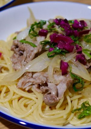 豚コマの和風パスタ-レシピのメイン写真
