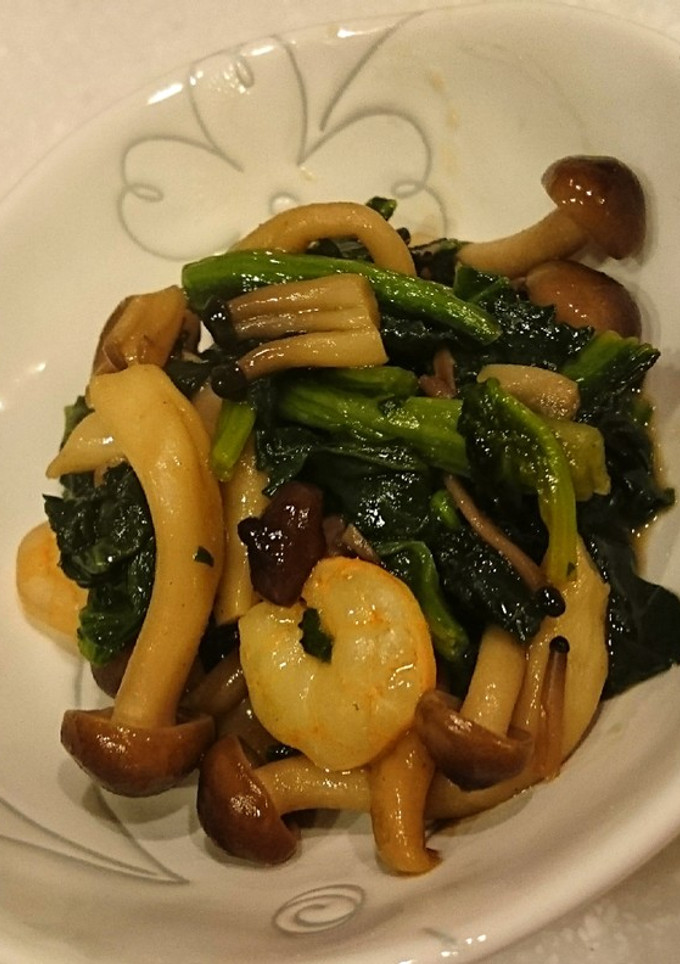 ほうれん草と海老の中華風炒め-レシピのメイン写真