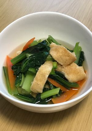 あと一品☆簡単☆小松菜と油揚げの煮びたし-レシピのメイン写真