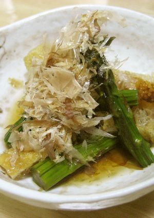 アスパラとカリカリお揚げのお浸し-レシピのメイン写真