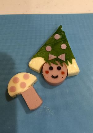 6Pチーズでげんキノコちゃん☆-レシピのメイン写真