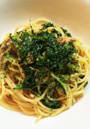 大人の和風☆春菊の海苔ごまポンスパゲティ-レシピのメイン写真