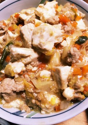 具沢山、麻婆の素なしの麻婆豆腐風-レシピのメイン写真