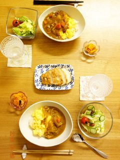 スクランブルエッグのせカレー♪-レシピのメイン写真