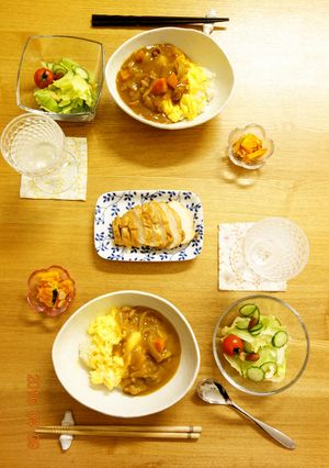 スクランブルエッグのせカレー♪-レシピのメイン写真