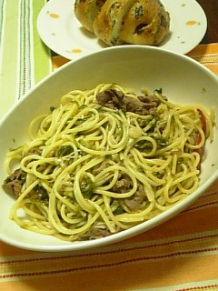 牛肉とあおさの和風パスタ-レシピのメイン写真