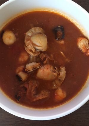 真夜中に食べる魚介のスープ-レシピのメイン写真