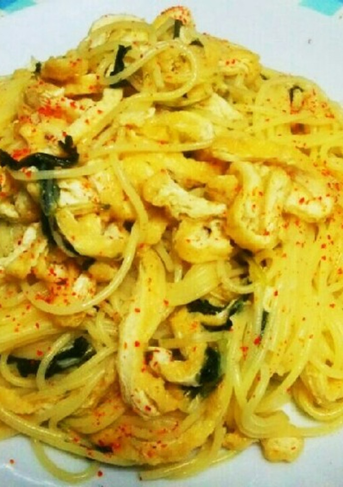 水菜と揚げの和風パスタ-レシピのメイン写真