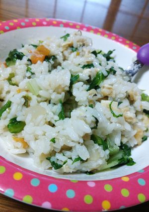離乳食後期(中期)～＊油揚げ&レタスご飯-レシピのメイン写真