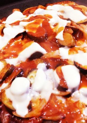ホットプレートで♡なすミートソースチーズ-レシピのメイン写真