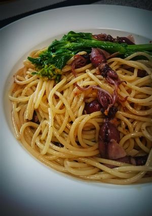 ほたるいかと菜の花の春パスタ-レシピのメイン写真