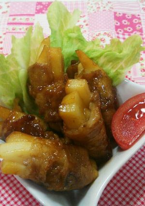 肉巻きポテト☆安い！簡単!!甘辛だれ-レシピのメイン写真