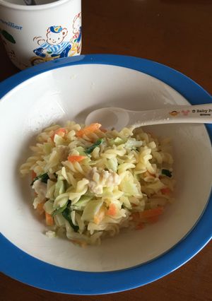 離乳食後期(10か月)☆ミルク野菜パスタ-レシピのメイン写真