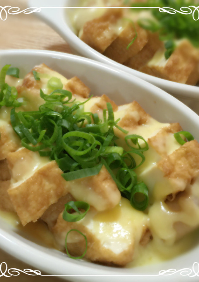 超簡単☆厚揚げの麺つゆチーズ焼き-レシピのメイン写真