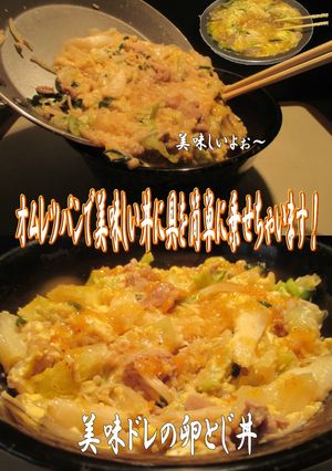 美味ドレのキャベにらモヤシで卵とじ丼作ろ-レシピのメイン写真