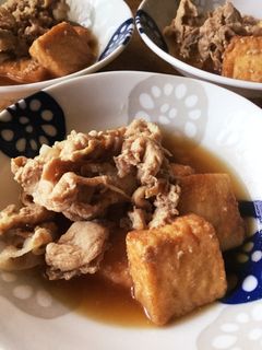 ミニ厚揚げと豚肉の煮物-レシピのメイン写真