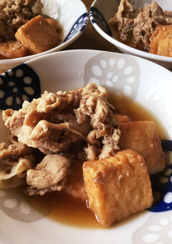 ミニ厚揚げと豚肉の煮物-レシピのメイン写真