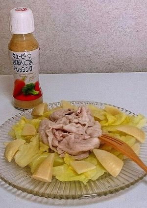 まるごと筍と春キャベツの豚しゃぶサラダ-レシピのメイン写真