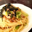 春キャベツと納豆のワンポットパスタ
