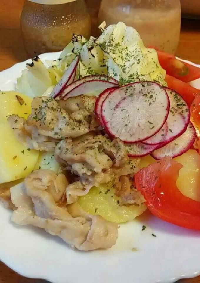 まるごとジャガイモとキャベツの温野菜～*-レシピのメイン写真
