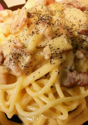 簡単♪チーズたっぷり♥濃厚カルボナーラ-レシピのメイン写真