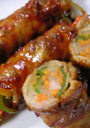 中華風！？豚肉の野菜まきまき♪-レシピのメイン写真
