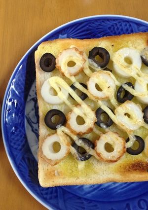 ◉ちくわとブラックオリーブのマヨトースト-レシピのメイン写真