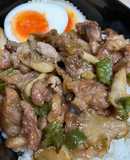 豚こま肉とピーマンの味ぽん炒め♪
