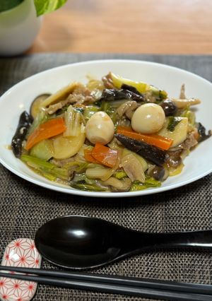 食物繊維たっぷりの野菜あんかけご飯(^_^)-レシピのメイン写真