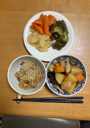 豆浸水無し電気圧力鍋醤油豆おこわに煮物-レシピのメイン写真