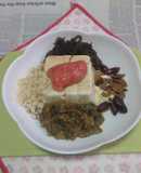 青唐辛子味噌洗いもずく＋明太載せ冷奴