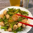 シャキシャキゴーヤとぼんじりの甘辛炒め
