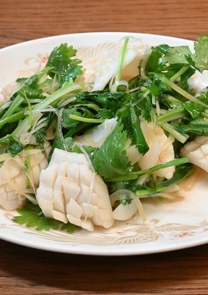 白虎が食べたイカの強火炒め 香菜風味-レシピのメイン写真