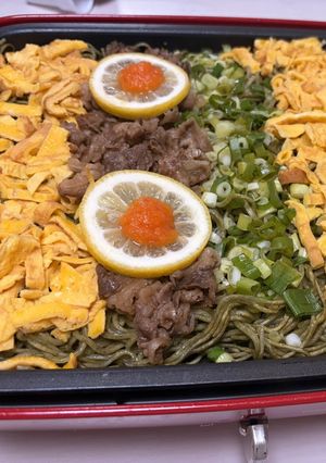 家族が喜ぶ♡ホットプレート瓦そば-レシピのメイン写真