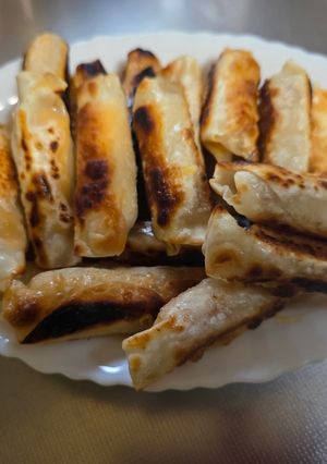 ちくわとチーズの餃子の皮巻き焼き-レシピのメイン写真