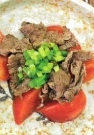 トマトと牛肉のしょうゆ炒め-レシピのメイン写真