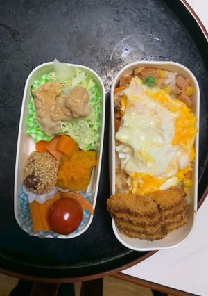 レンジ簡単洋風プルコギ味オムライス弁当-レシピのメイン写真