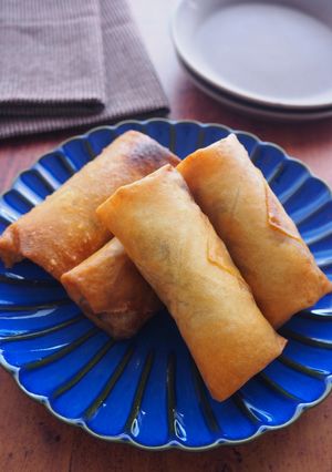 椎茸とニンジンの麻婆春巻き-レシピのメイン写真