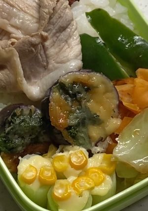お弁当に!味噌しそチーズなす-レシピのメイン写真