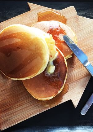 なぜかもちもち！しっとり！ホットケーキ-レシピのメイン写真