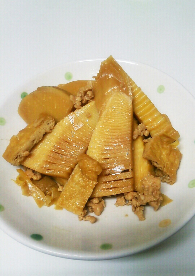たけのこと鶏挽き肉のコクのある煮物-レシピのメイン写真