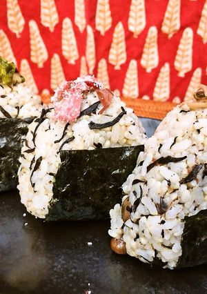 お弁当にオススメひじきおにぎり-レシピのメイン写真