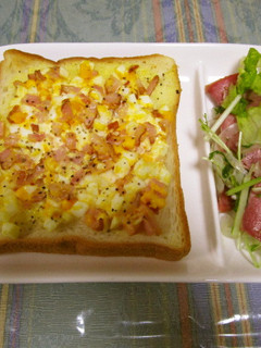 卵とベーコンのトースト-レシピのメイン写真