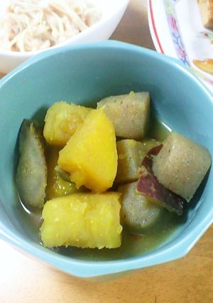 食物繊維たっぷり☆薩摩芋とごぼうの煮物-レシピのメイン写真