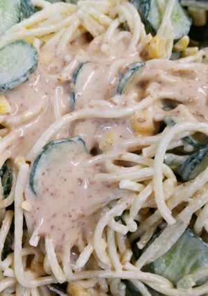キュウリまるごとゴマドレで!!スパサラ-レシピのメイン写真