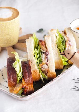 照り焼きチキンサンド-レシピのメイン写真