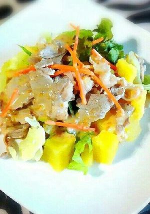 じゃがいもと牛肉のごまドレサラダ-レシピのメイン写真